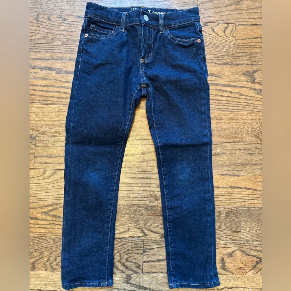 Gap Kids Boys Skinny Jeans Size 7 Dark Wash Stretch Denim
